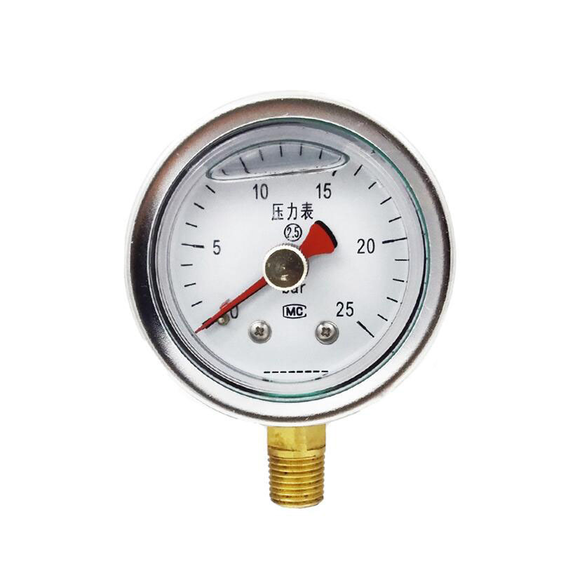 Thermal sales of YN60 stainless steel double pointer pressure gauges to 25bar shock resistant pressure table glycerine pressure table