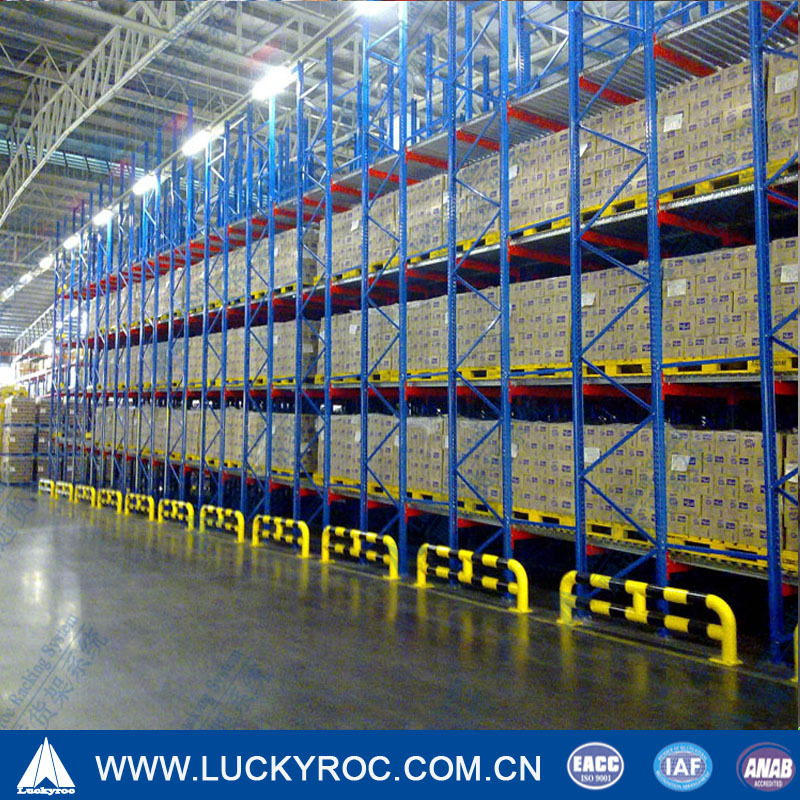 First-in-first-out-of-gravity roller hangars in large factory warehouses customised by the Quilman Pyramid