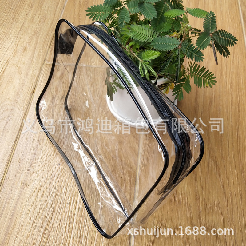 防水超透明PVC拉链洗漱用品包装收纳袋防水游泳换洗衣服收纳袋