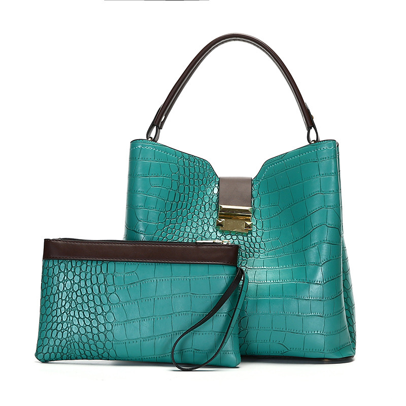 2023 U.S.-American Crocodile Hand-carved Drum bag of Amazonian Foreign Trade Ms. Big Flow Hand-Mother bag