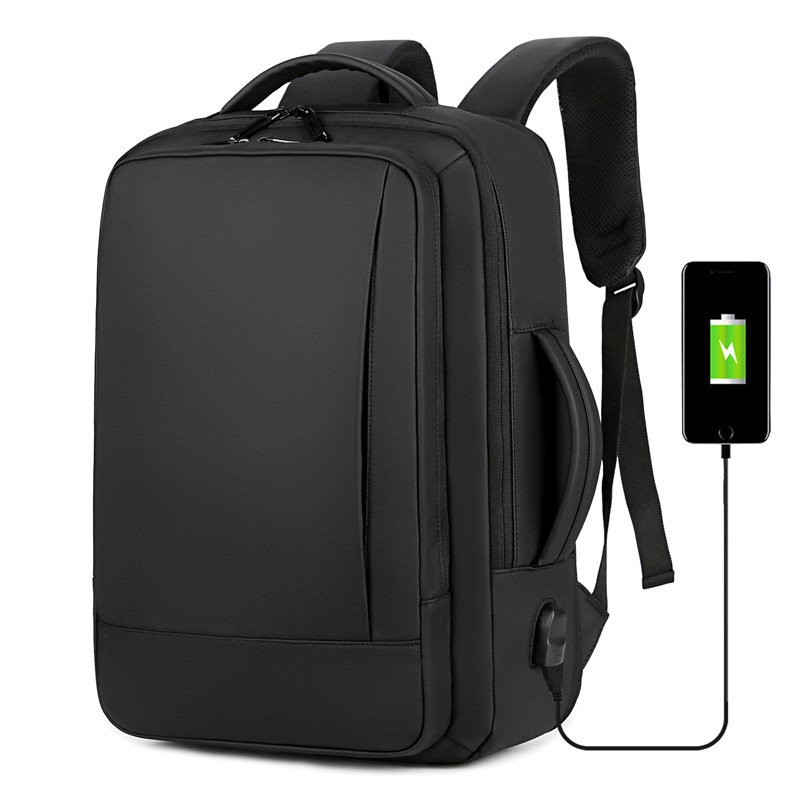 Business backpack male double-shoulder package with a simple waterproof computer backpack of 15.6 inches