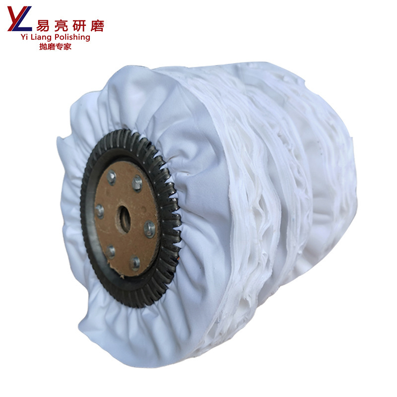 The white-bulled metal grinds stainless steel mirror cores and polishs the wheel of cotton wind.