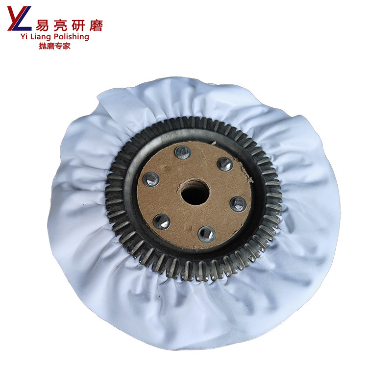 The white-bulled metal grinds stainless steel mirror cores and polishs the wheel of cotton wind.