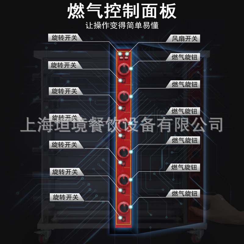 老北京烤鴨爐 全自動旋轉烤禽箱 電烤爐烤肉爐機商用大容量烤雞爐