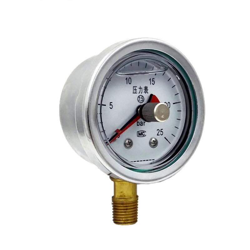 Thermal sales of YN60 stainless steel double pointer pressure gauges to 25bar shock resistant pressure table glycerine pressure table