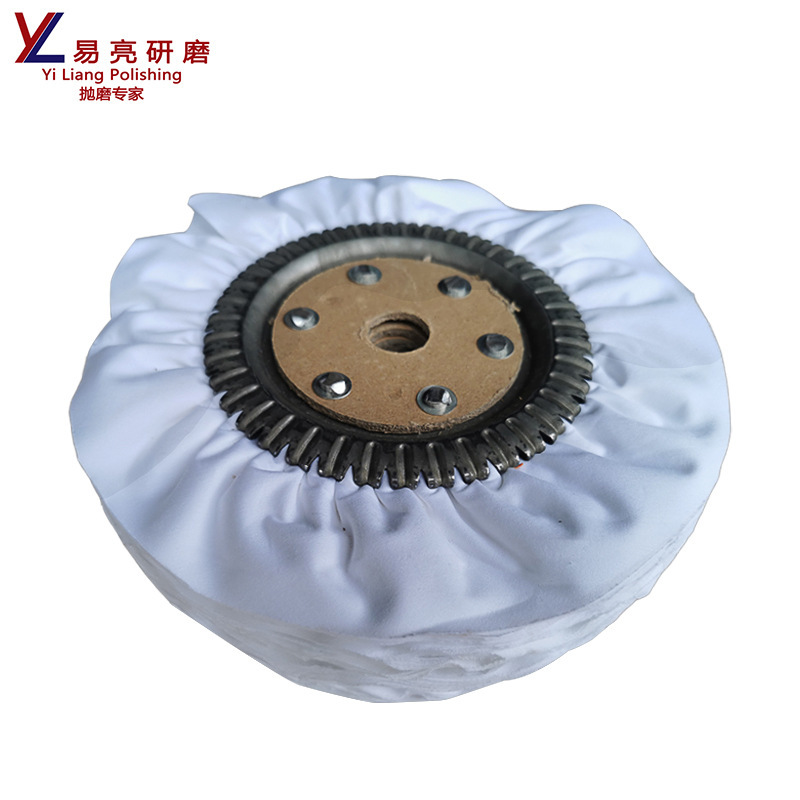 The white-bulled metal grinds stainless steel mirror cores and polishs the wheel of cotton wind.