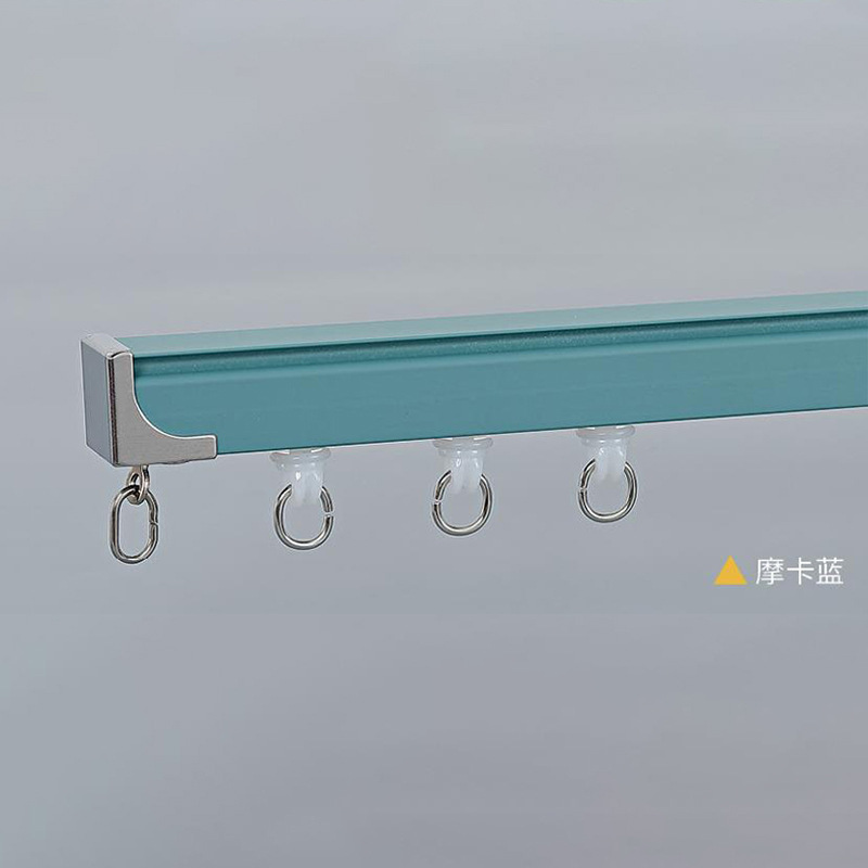 Wholesale of small, new colour-colored orbital curtains, straight-track child room curtains, two tracks