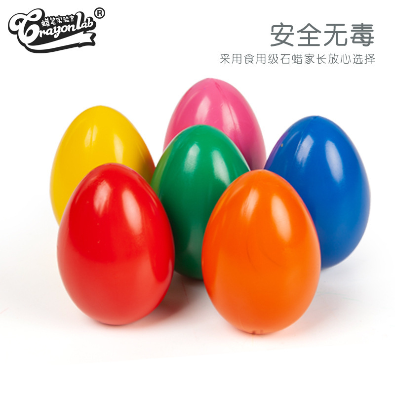 New 2019, six-coloured egg crayons, colored crayons, brushes with children's crayons.