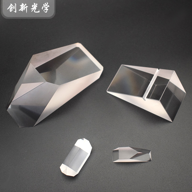 Optical prism 30 degrees, 60 degrees, 90 degrees, calorie prism, straight angle prism, pillar prism.