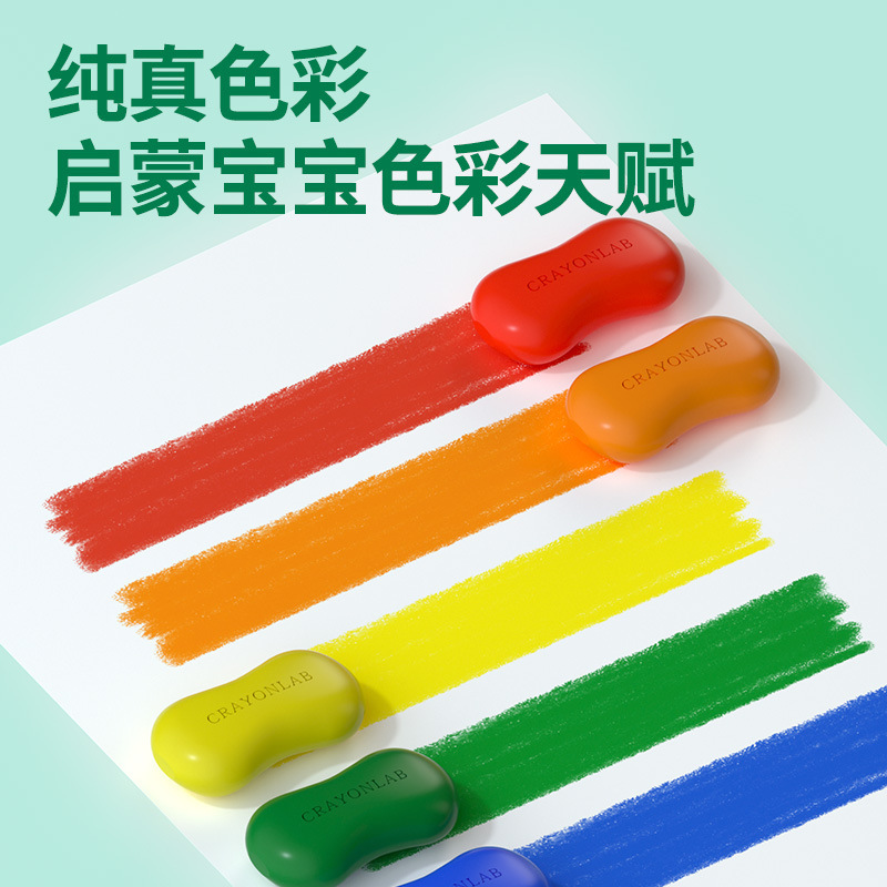 New 12-coloured soap crayons.