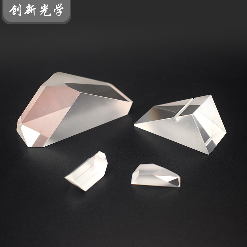 Optical prism 30 degrees, 60 degrees, 90 degrees, calorie prism, straight angle prism, pillar prism.