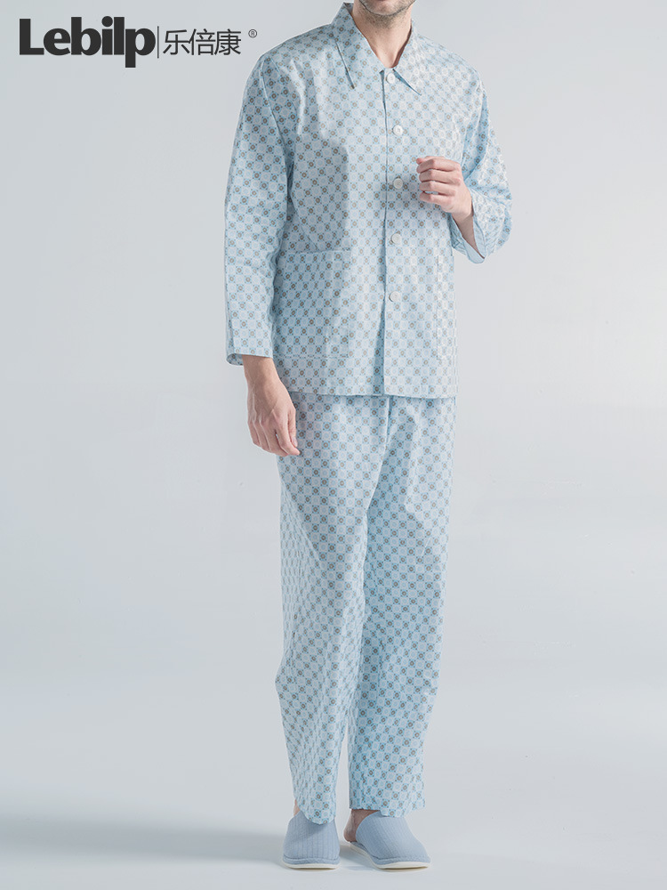 Lobecon, the patient's clothes are pure cotton in the long sleeves of men and women in hospital pyjamas.