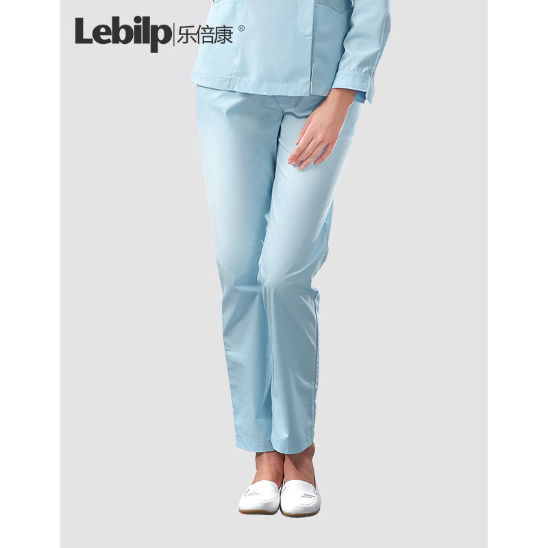 Lebecon, nurse's pants, white work pants, blue and turpentine tights.