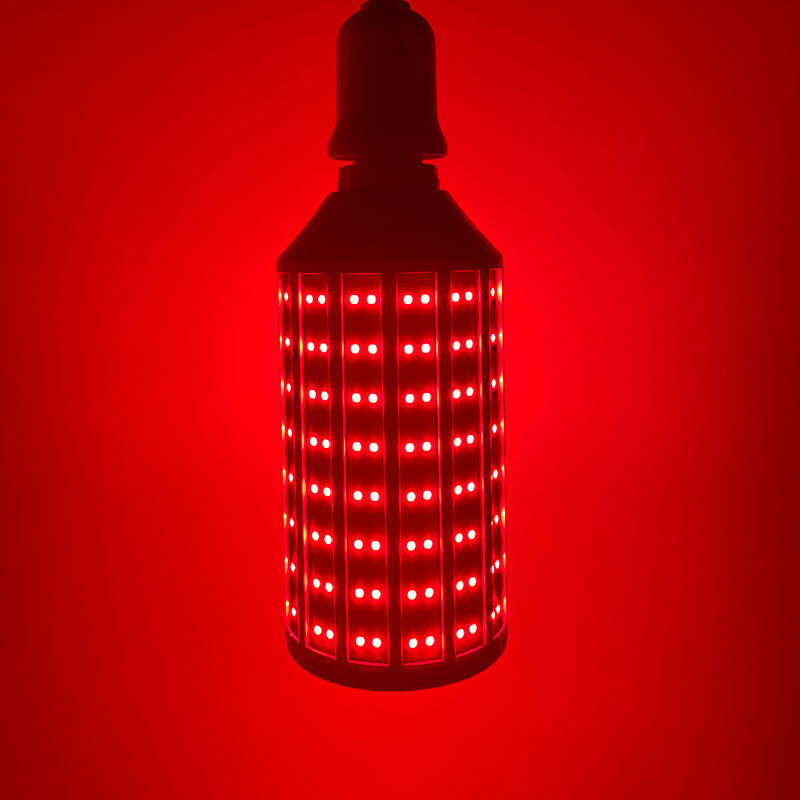 High-profile red LED lighthouse. E27 screws of corn lamp.