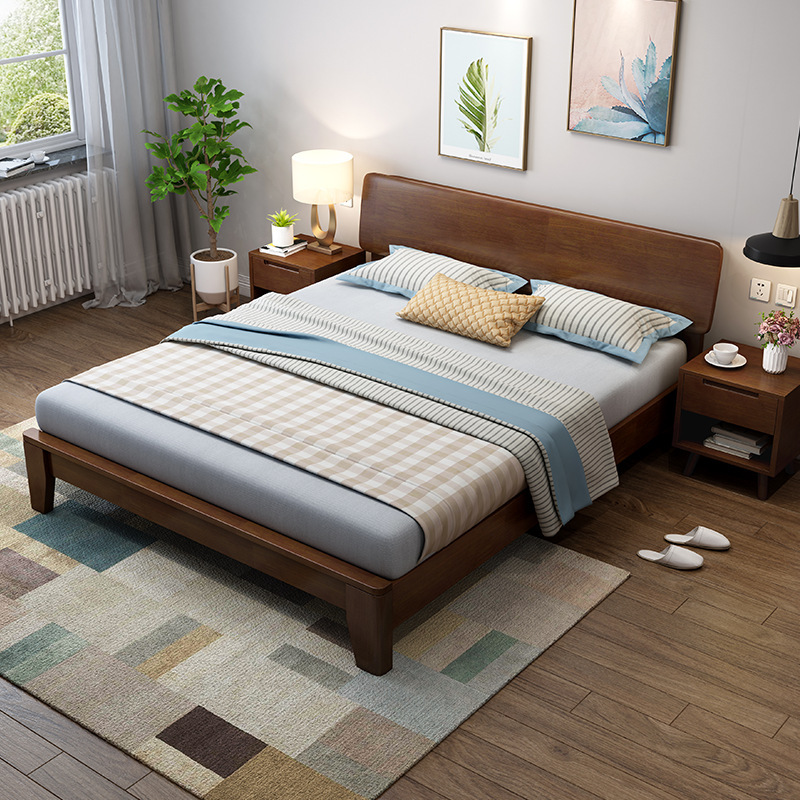 Northern European woodbeds with 1.8 metre bed-beds 1.2 m modern, simple Japanese 1.5 single-person economy