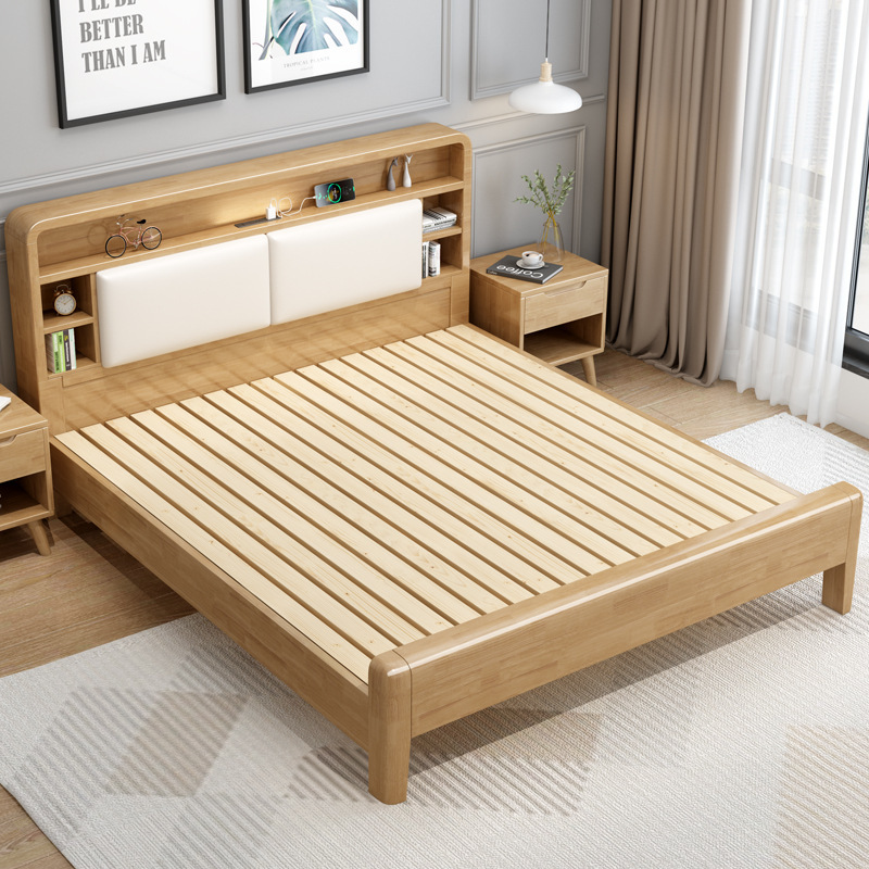 One-eight-metre-long, modern-day, small-room, 1.5-bed, solid-wooded bed frame.