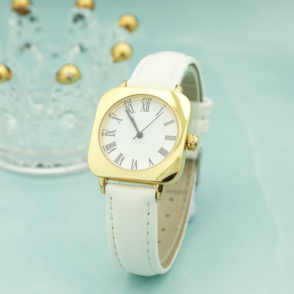 Small gold shell, a waterproof gift sheet short of a white belt watch.