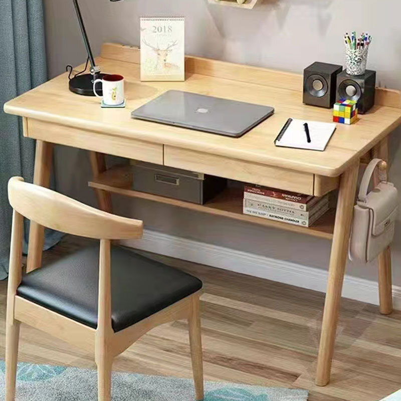 Nordic Wood Desks, a simple modern home-based desk-worker desk, desktop-writing bedroom