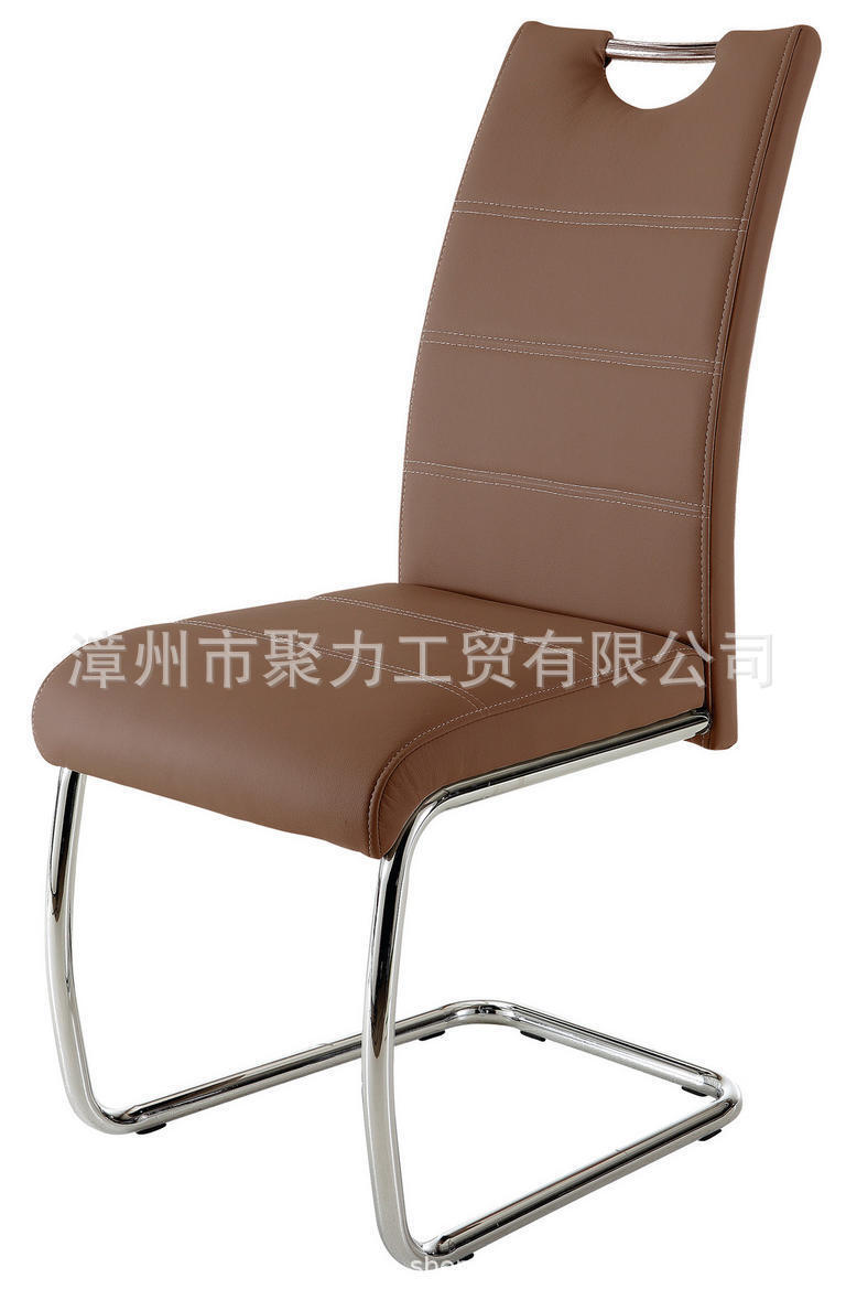 Soft chair, European style, leather chair, electroplating chair, German style.