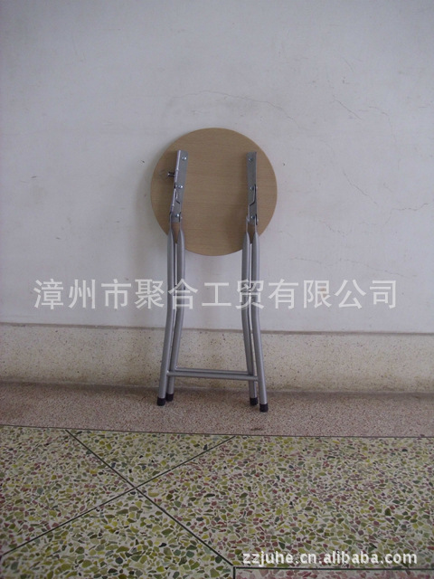 A small folding bench, a small folding chair, chairs, pipe furniture, wooden MDF folding bench.