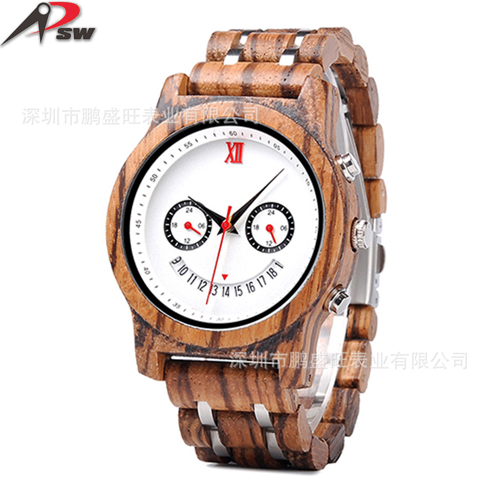 Small-second steel pellets calendar male watch with dark light stone foreign trade business, small 3-shot watch factory OEM customised