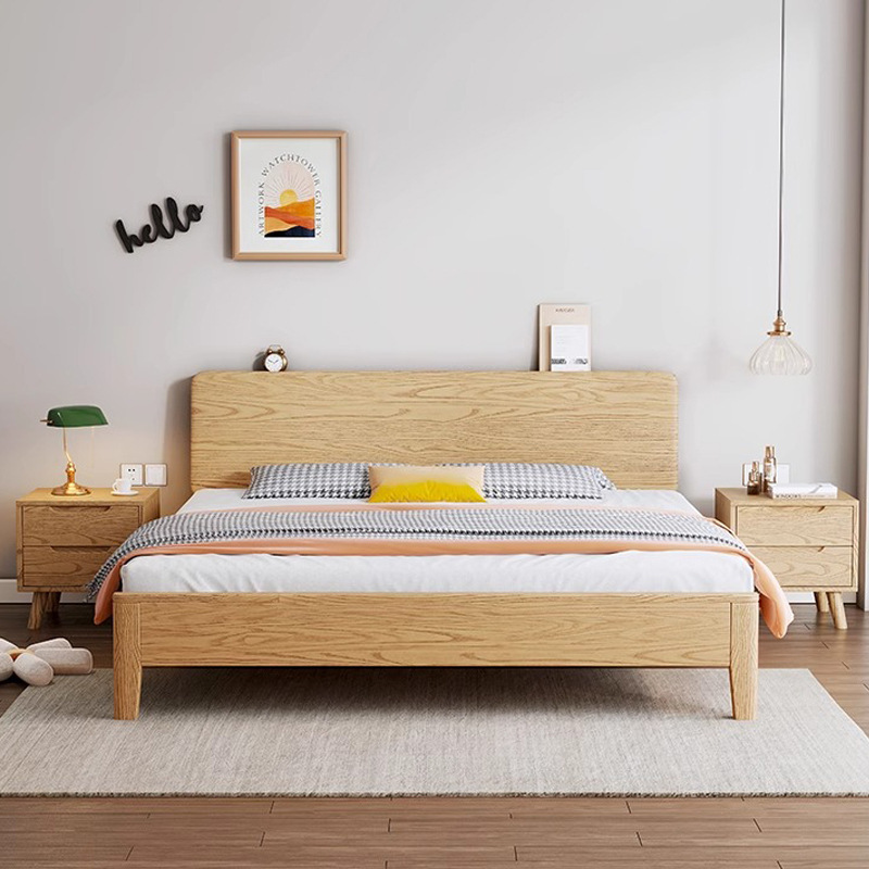 A modern, simple, 1.5-metre single-bed economic bed frame for a 1/2-metre bed with a 1/2-metre bed.