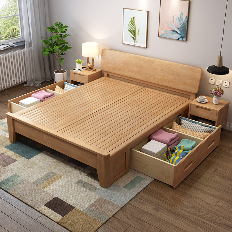 Northern European woodbeds with 1.8 metre bed-beds 1.2 m modern, simple Japanese 1.5 single-person economy