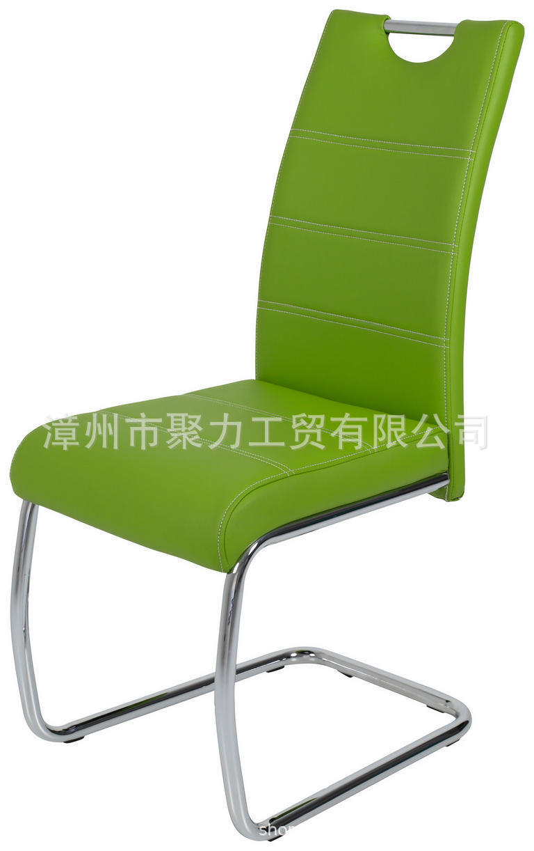 Soft chair, European style, leather chair, electroplating chair, German style.