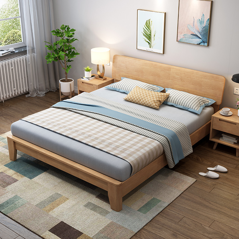 Northern European woodbeds with 1.8 metre bed-beds 1.2 m modern, simple Japanese 1.5 single-person economy