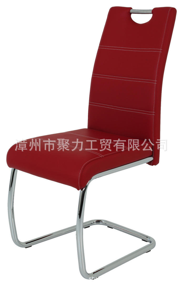 Soft chair, European style, leather chair, electroplating chair, German style.