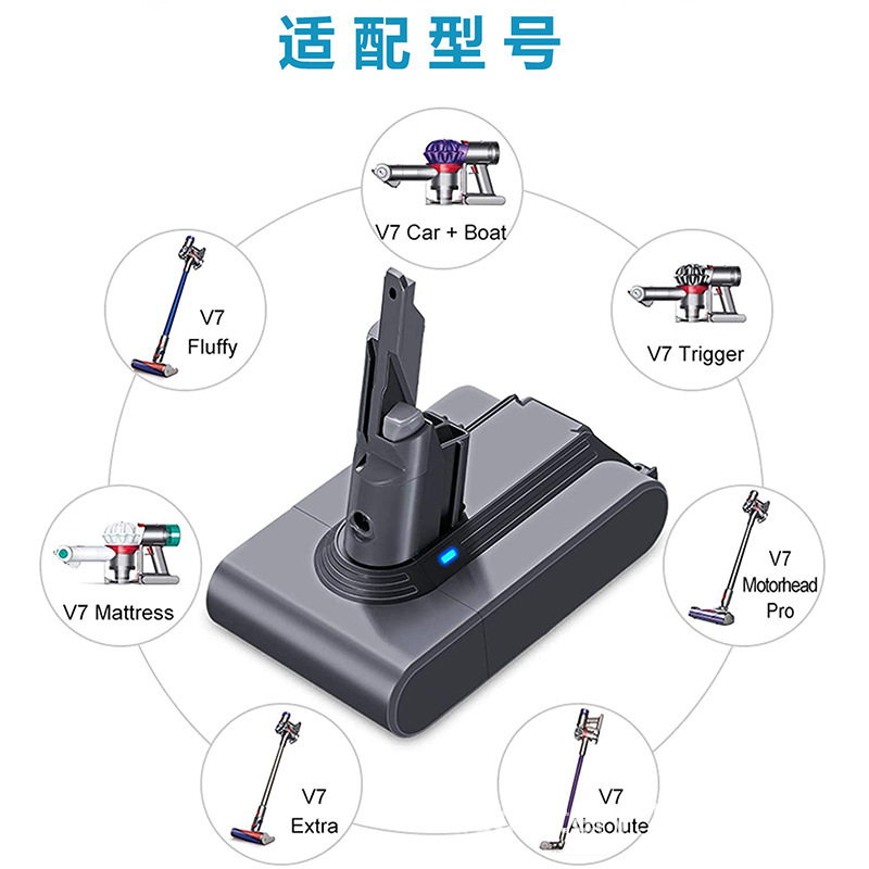 For 戴森dyson吸塵器替換電池V7系列吸塵器21.6V替換備用電池組