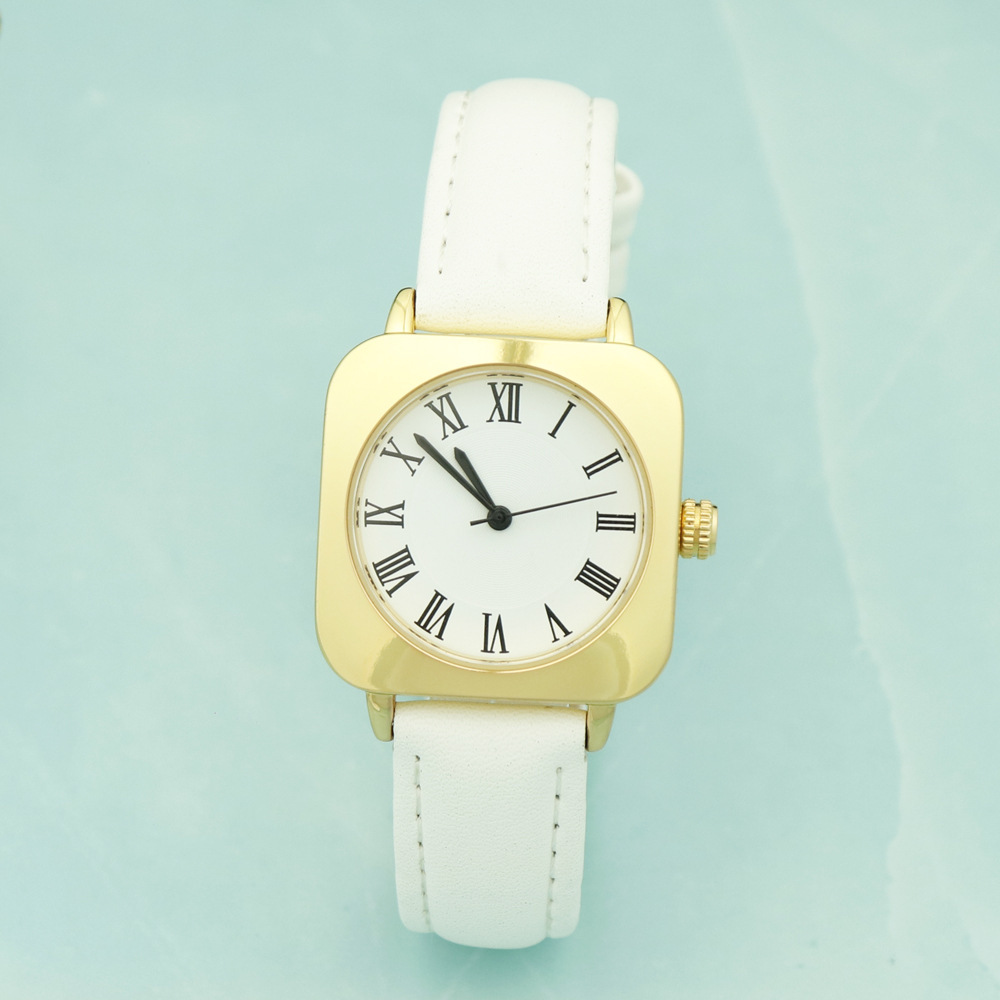 Small gold shell, a waterproof gift sheet short of a white belt watch.