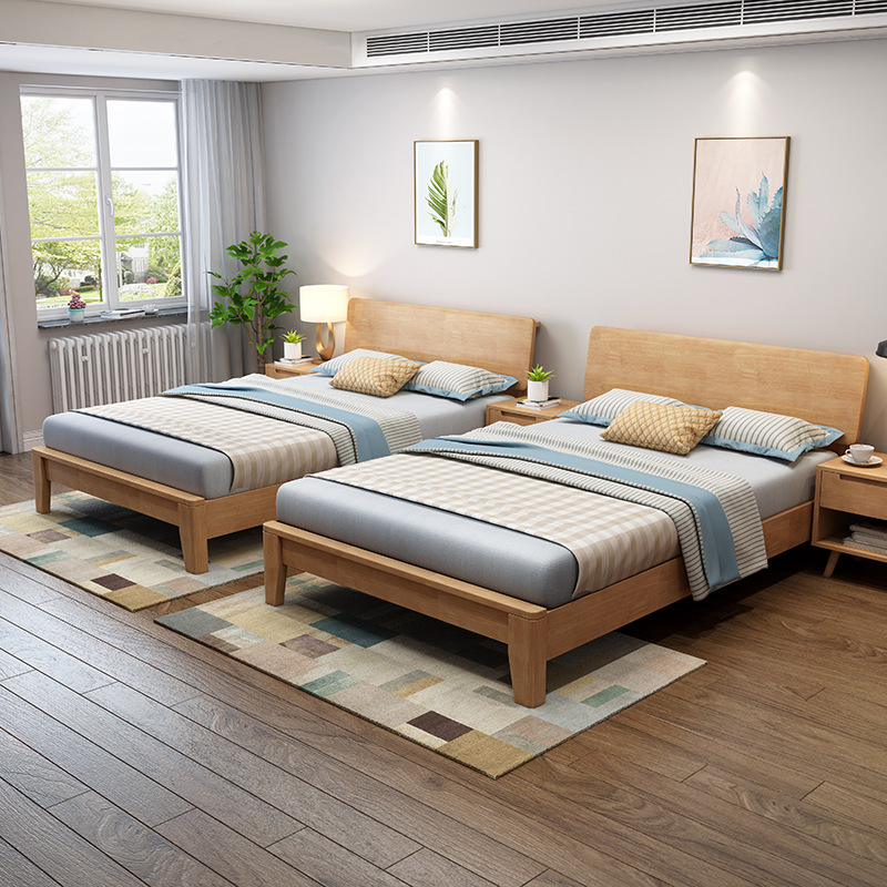 Northern European woodbeds with 1.8 metre bed-beds 1.2 m modern, simple Japanese 1.5 single-person economy