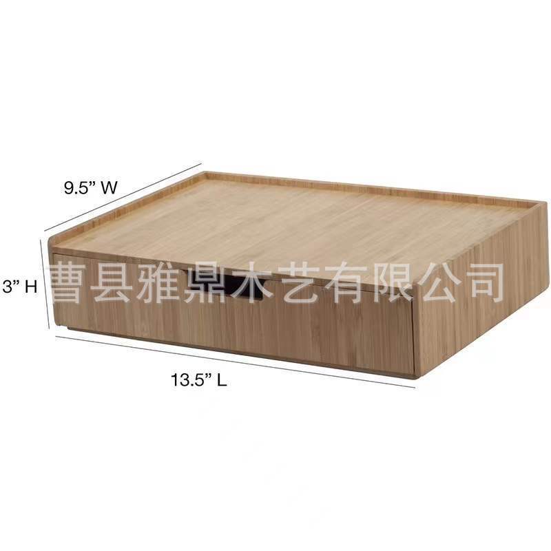 家用抽拉式實木收納盒辦公室桌面雜物木質儲物盒咖啡茶包收納木盒