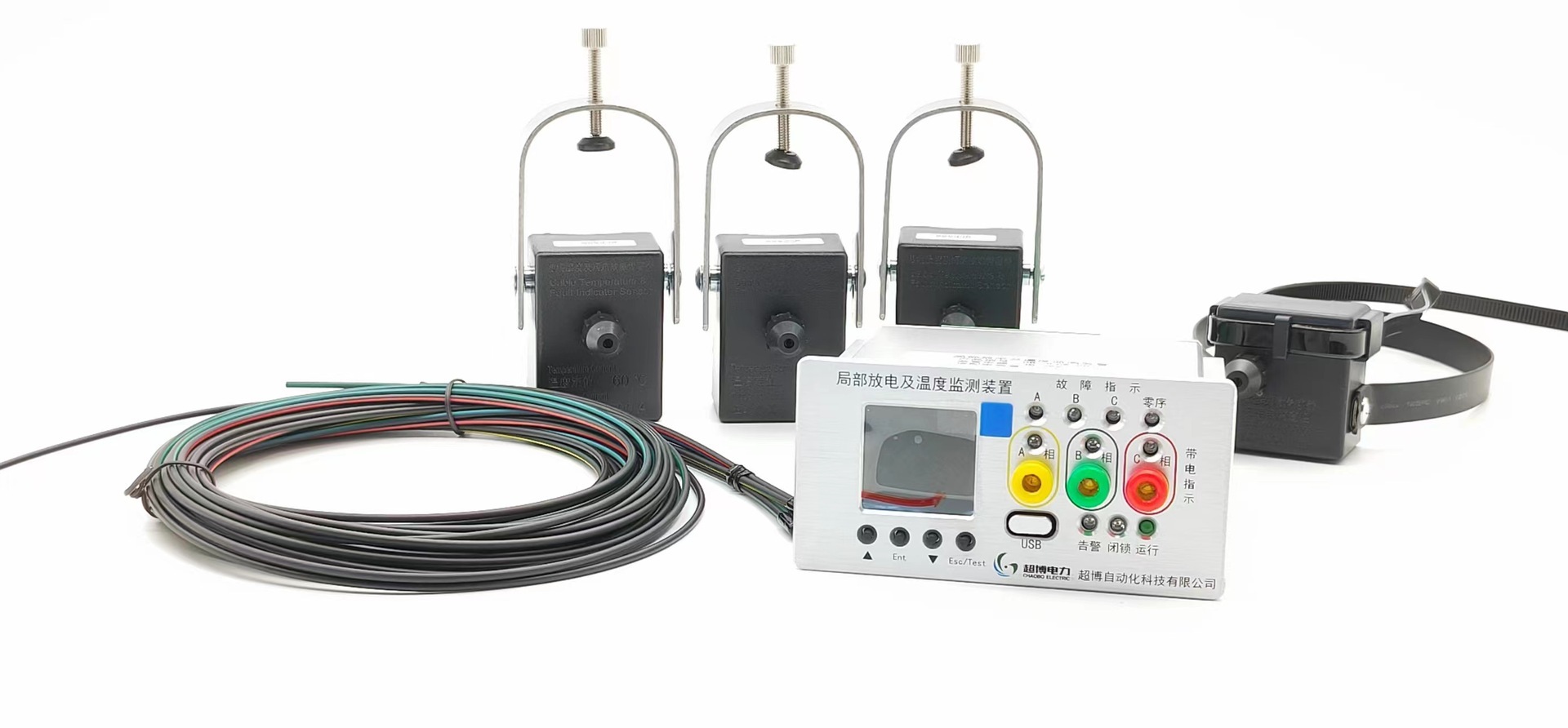 Local discharge and temperature monitoring devices (Quadrilateral)