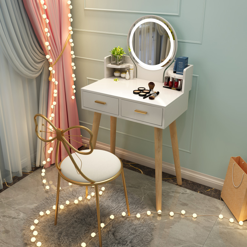 Nordino dresser net Redins Small Cosmetic Bed, modern and simple collection cabinet, with lights.