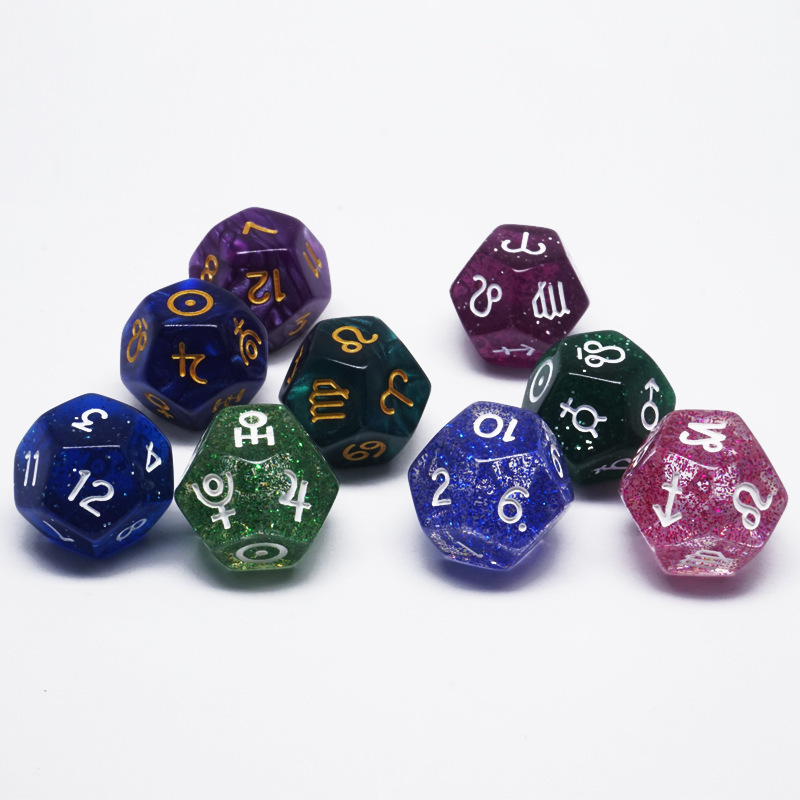 12-colored star-coloured dice