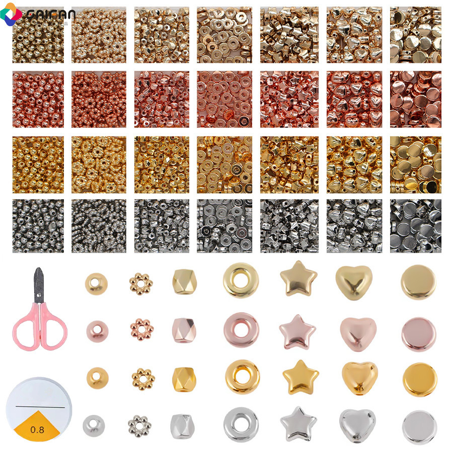 Cross-border thermal sale of the DIY gold-collar box of roses and silver beads.