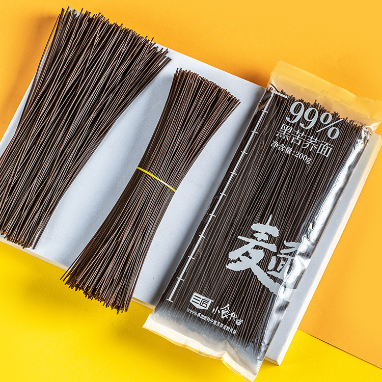 三匠苦蕎粗糧蕎麥麪免煮低脂黑苦蕎麪批發200g×50包廠家直銷