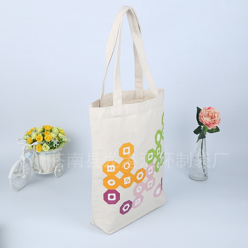 Wholesale of the factory, hand-printed ads, hand-held cotton bags, clothes-shopping canvas bags, printable logo.