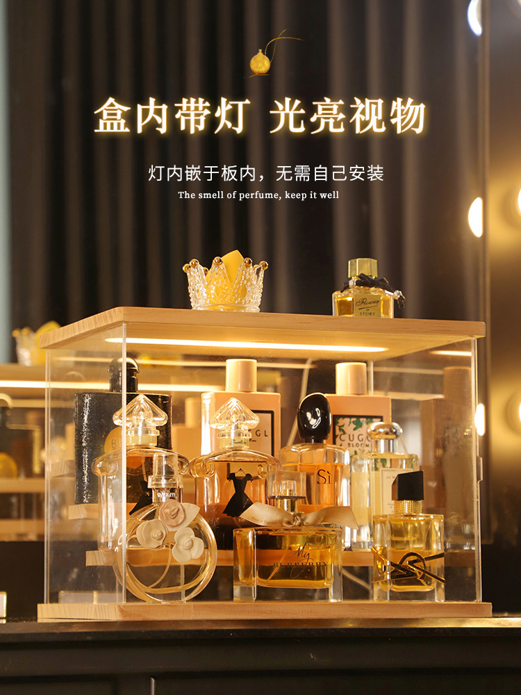 kệ nước hoa màn hình, bộ thay đồ phòng ngủ Akli, để chấp nhận một hộp chống bụi đa mục đích đỏ
