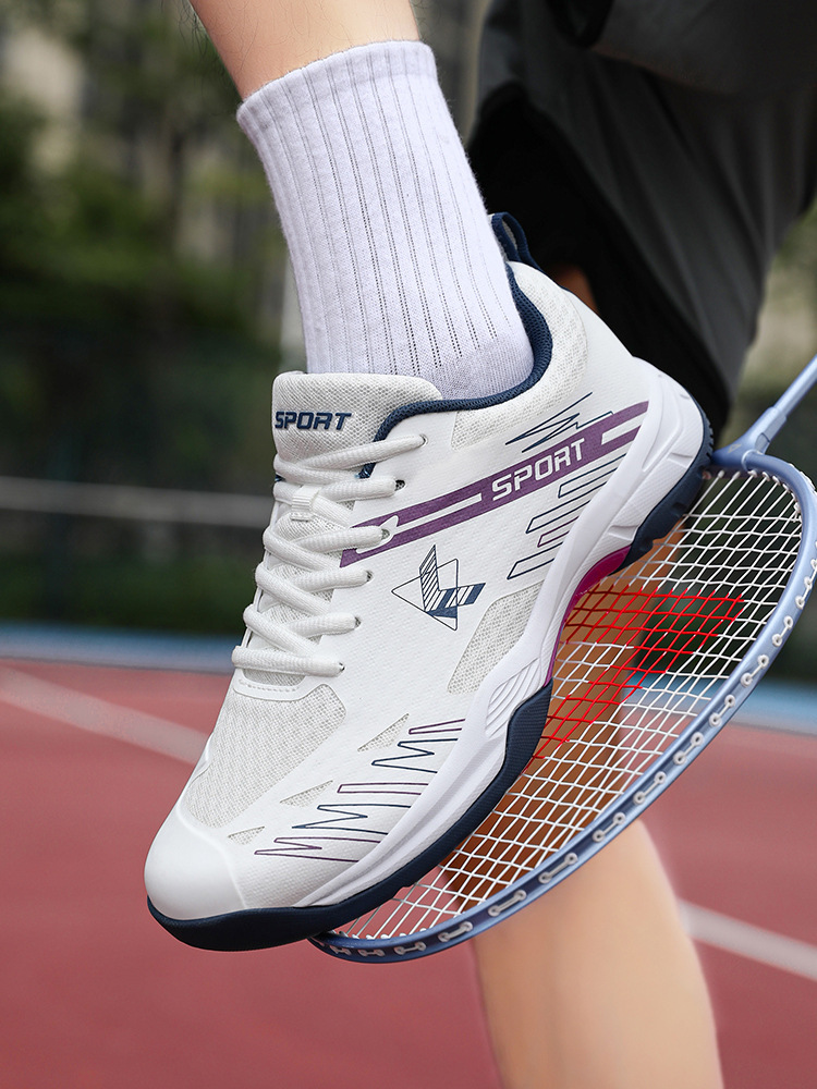 Badminton shoes, male and female training shoes for tremors, sneakers for smoothing 2024 new carbon-plated running shoes