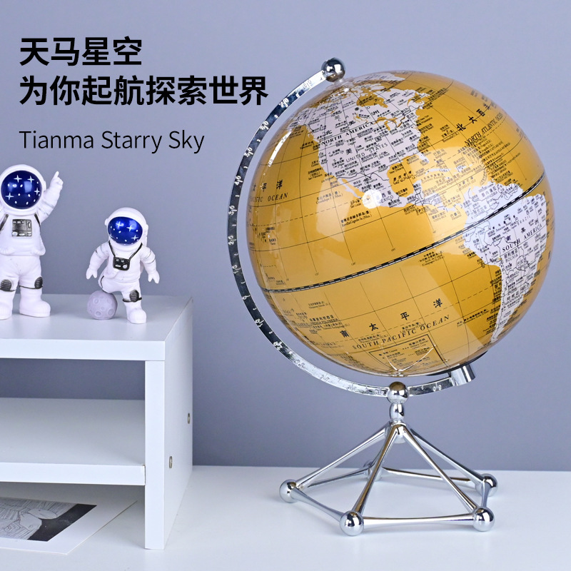 Creative Globe cabinet with a light and expensive desktop decoration for the living room television office.