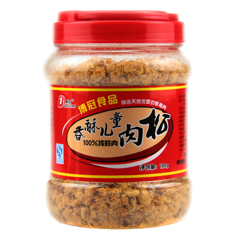 【产地直销】博冠香酥儿童肉松188克/罐 儿童零食宝宝食品批发