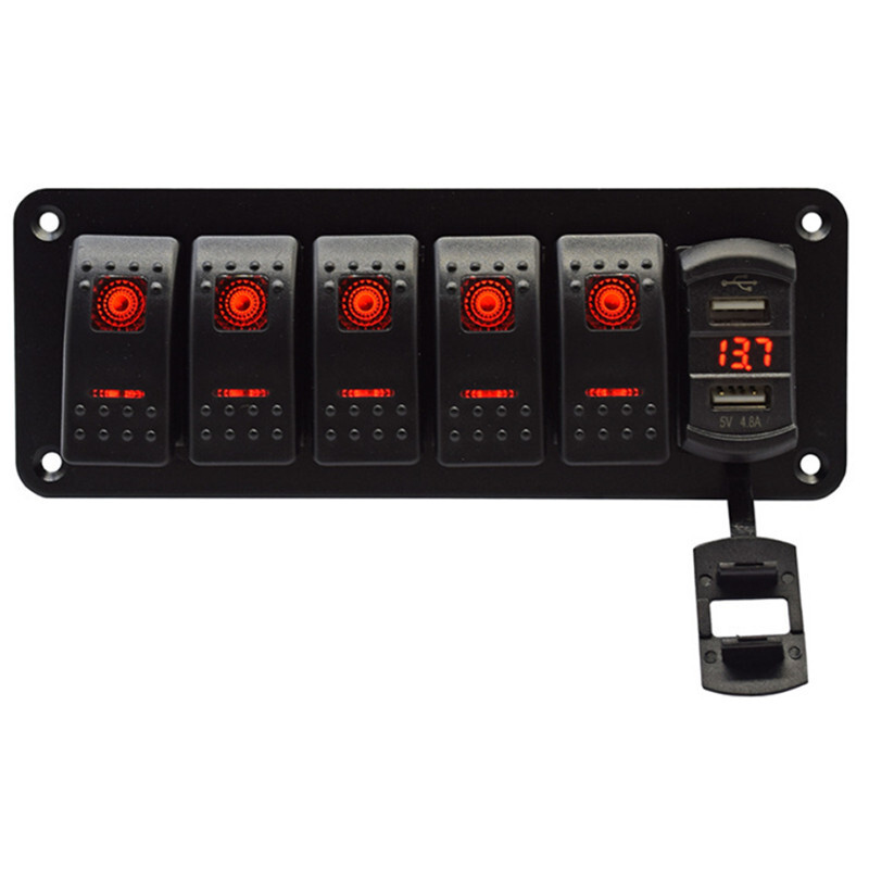 4GANG Ship Switch Panel Retrofitting Vehicle Parts Vehicle Bar Apply Switching Electric Pressurez