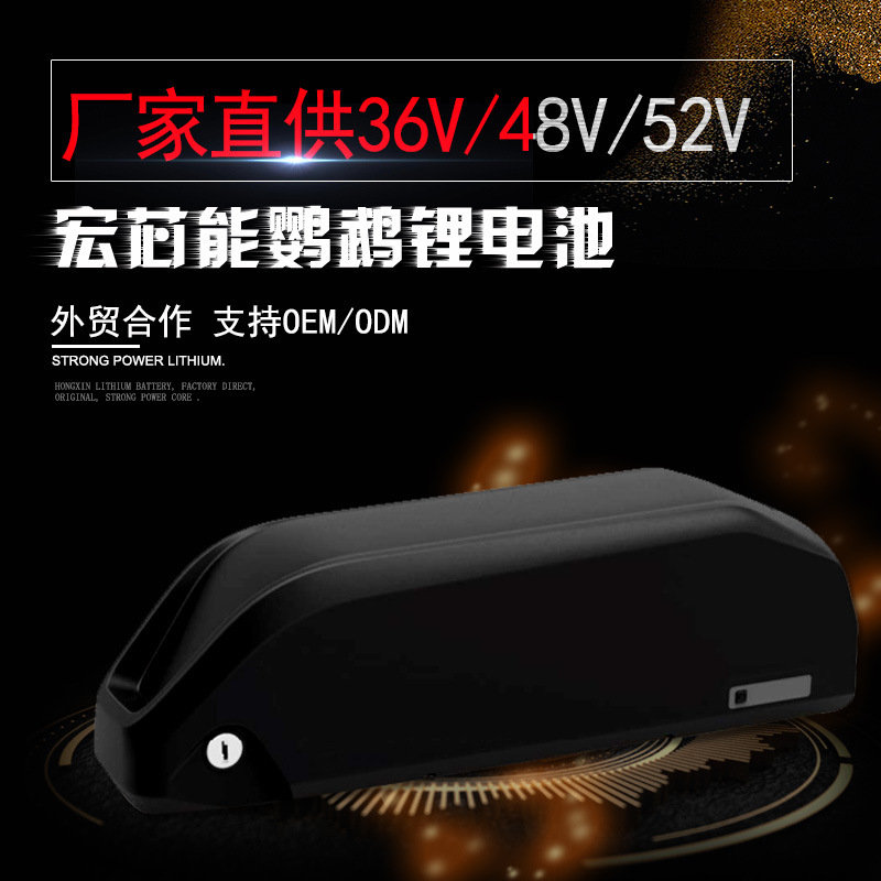 跨境專供48V20Ah鸚鵡款電動自行車鋰電池36V改裝助力越野電瓶車