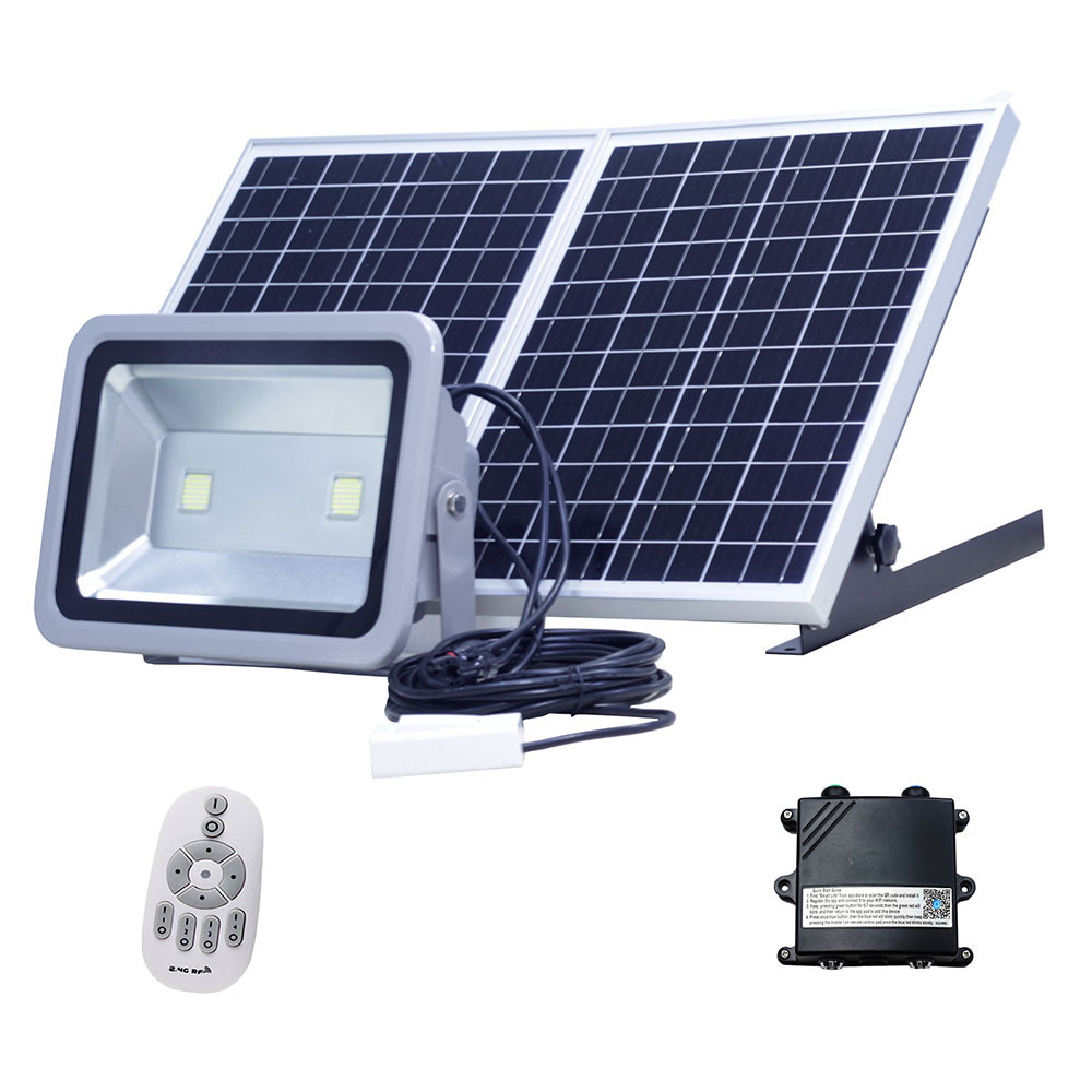 The new 100W high-quality IOT Smart Life app cloud stand-by solar-powered projectors