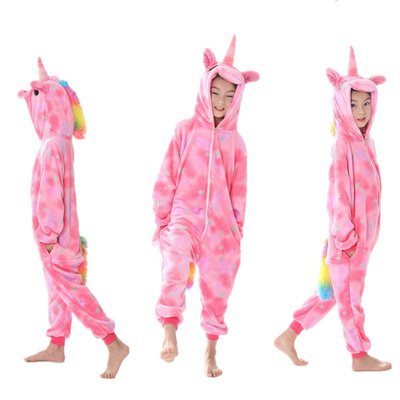 Bức tranh hoạt hình mới cho các bé trai và bé gái, bộ đồ ngủ của các ngôi sao Cầu vồng, bộ quần áo đáng yêu của sư tử xổ số.