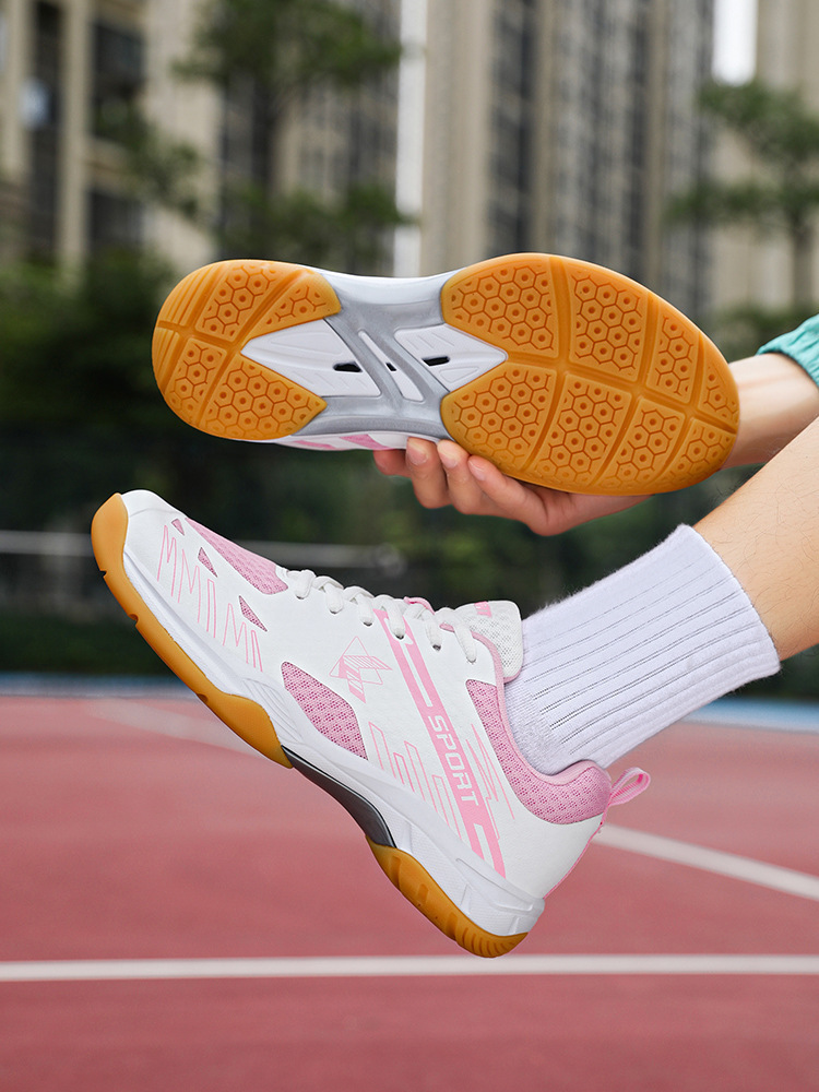 Badminton shoes, male and female training shoes for tremors, sneakers for smoothing 2024 new carbon-plated running shoes