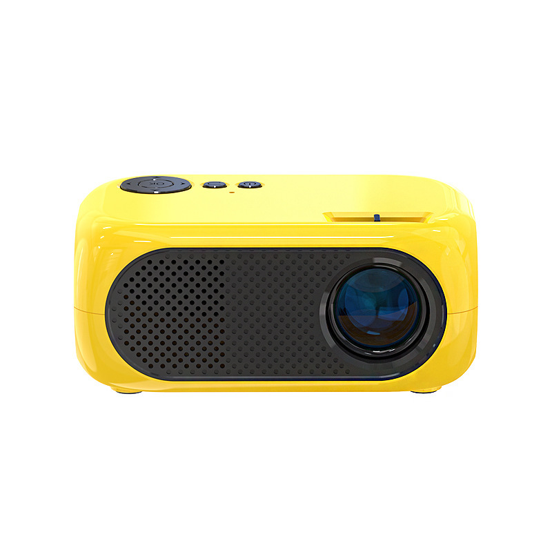 A mini projector with a mini-capable child teaching a Christmas gift projector bedroom theater.